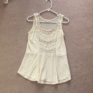 Cream Lace Top